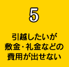 引越したいが敷金・礼金などの費用が出せない